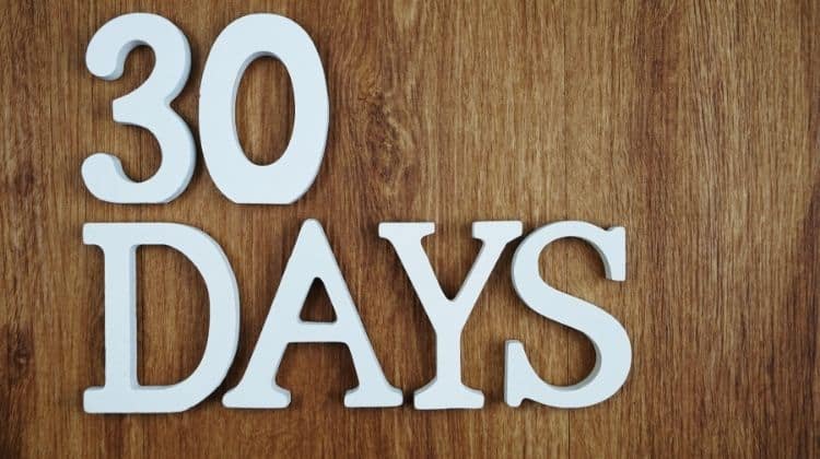 image of 30 days for 30 day rule