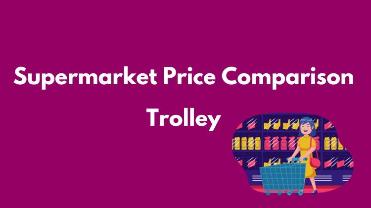 supermarket price comparison apps with Trolley - image of cartoon woman pushing a shopping trolley